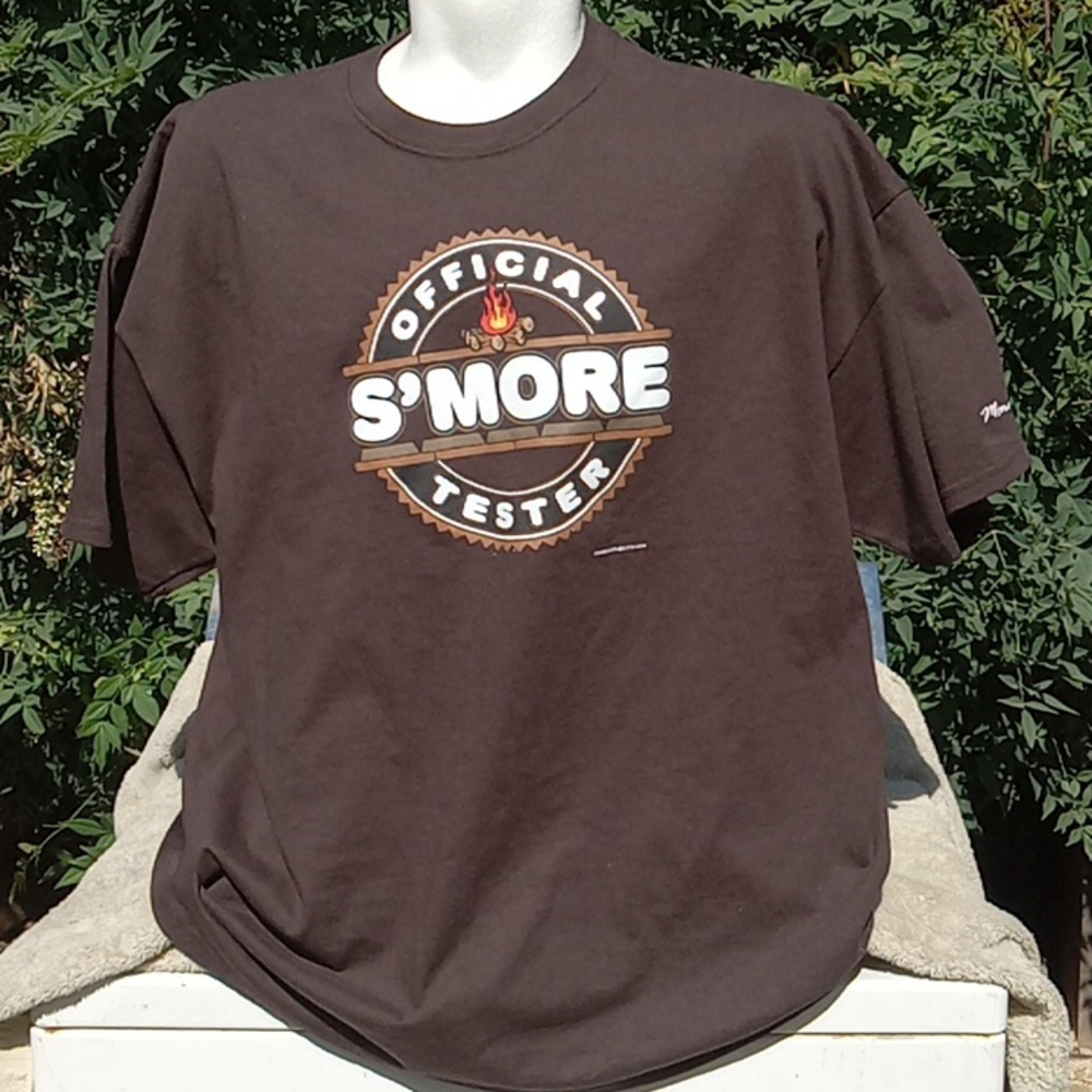 Men's brown t-shirt 2XL new with tags lots of measurements in the pictures